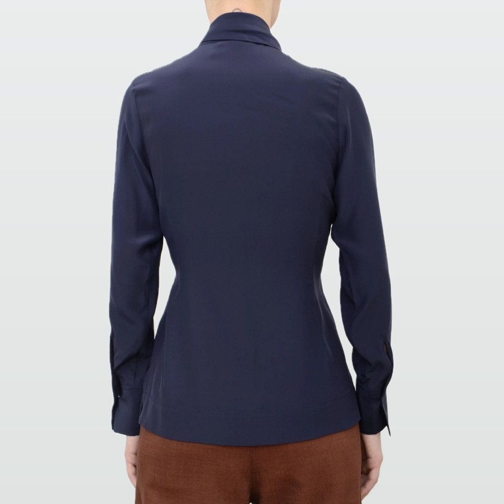Elaine Kim Silk Wrap Shirt With Grosgrain Tape - Visaya - Picture 2 of 3